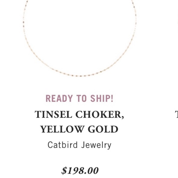 SOLD ! Catbird Tinsel Chain Necklace Choker 16.75” - Picture 3 of 11